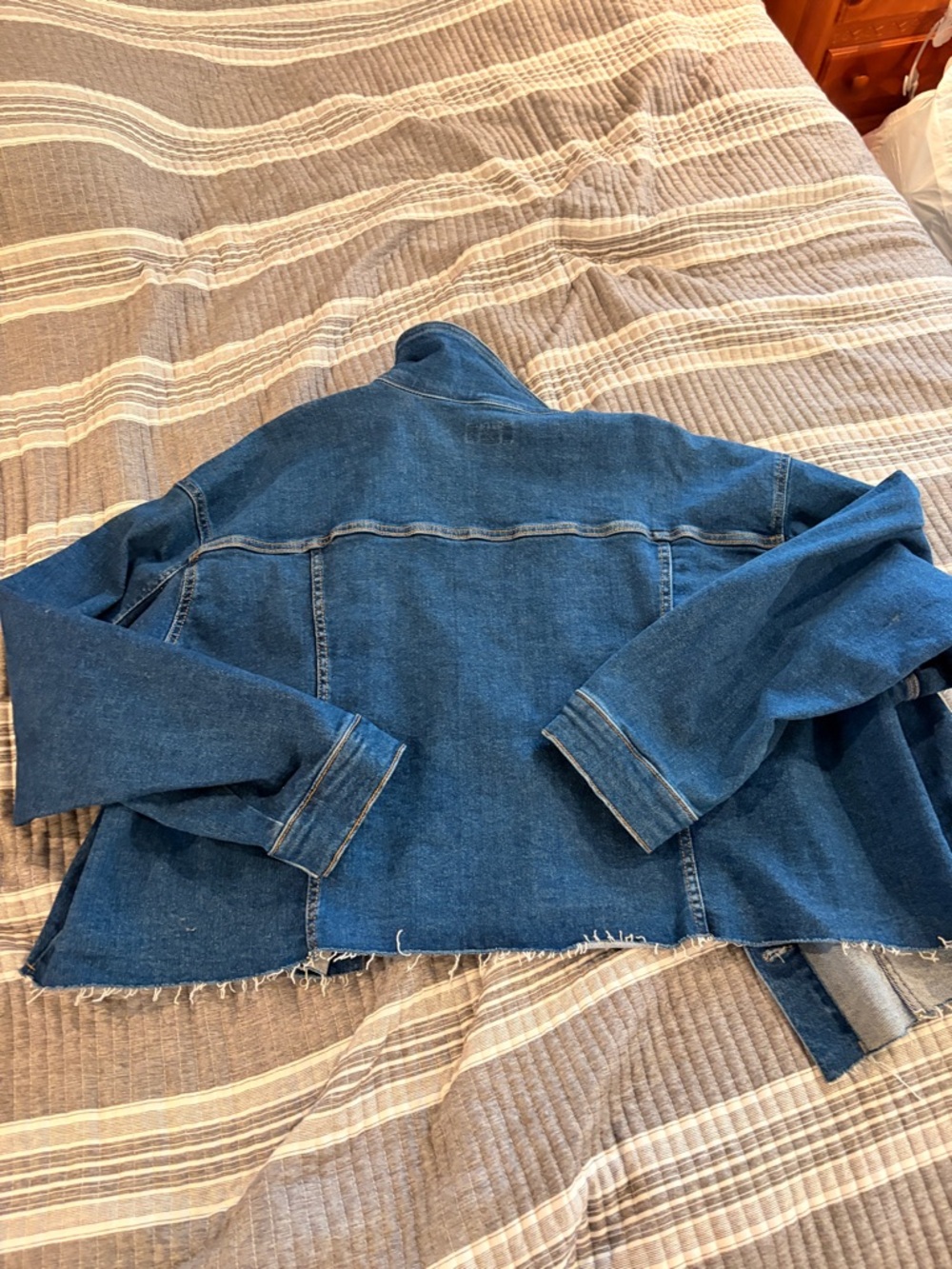 NWT Ava & Viv Women’s Plus size 4X Cropped Jacket in Dark Blue - Picture 5 of 5